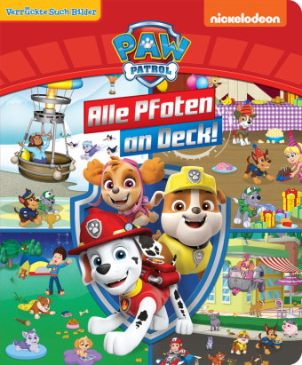 PAW Patrol - Alle Pfoten an Deck! - Verrückte Such-Bilder, groß - Wimmelbuch - Pappbilderbuch mit wa