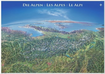 Panorama Alpen Poster, Planokarte