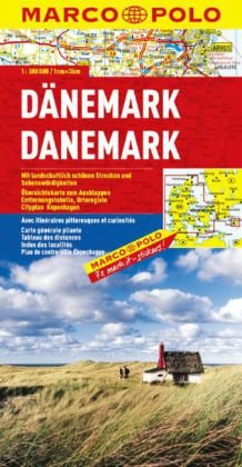 Marco Polo Karte Dänemark. Danemark. Danmark. Denmark