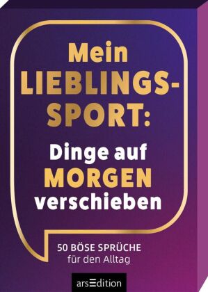 Mein Lieblingssport: Dinge auf morgen verschieben