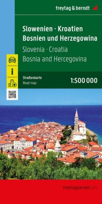 freytag & berndt Straßenkarte Slowenien - Kroatien - Bosnien und Herzegowina 1:500.000