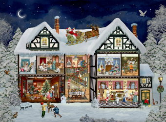 A3-Wand-Adventskalender - Im Adventshaus