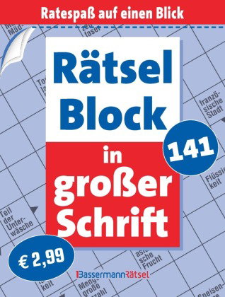 Rätselblock in großer Schrift 141