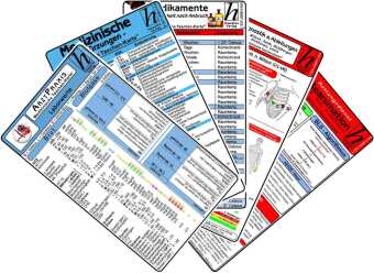 Arztpraxis Karten-Set - Labor Normwerte, Medikamente, Medizinische Abkürzungen, EKG Diagnostik & Abl