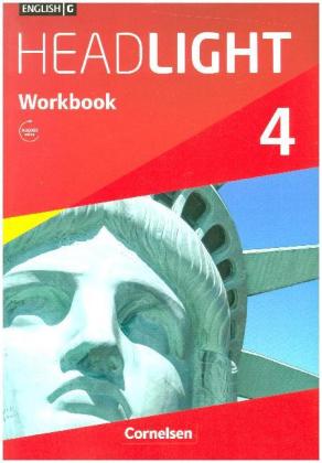English G Headlight - Allgemeine Ausgabe - Band 4: 8. Schuljahr, Workbook mit Audios online