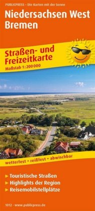PublicPress Straßen- und Freizeitkarte Niedersachsen-West, Bremen