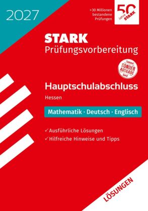 STARK Lösungen zu Mathematik, Deutsch, Englisch - Hauptschulabschluss 2027 Hessen - Prüfungsvorberei