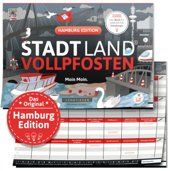 DENKRIESEN - STADT LAND VOLLPFOSTEN® - HAMBURG EDITION - "Moin Moin." - A4