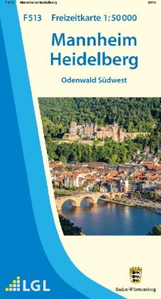 Topographische Freizeitkarte Baden-Württemberg Mannheim Heidelberg