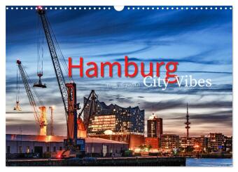 Hamburg City Vibes (Wandkalender 2024 DIN A3 quer), CALVENDO Monatskalender