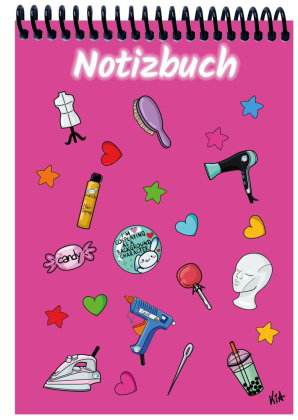 A 4 Notizblock Manga Items, pink, kariert