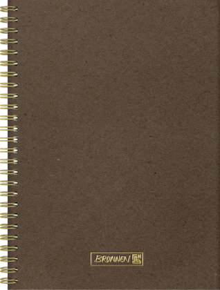 Brunnen Notizbuch Wire-O A5 dotted chocolat