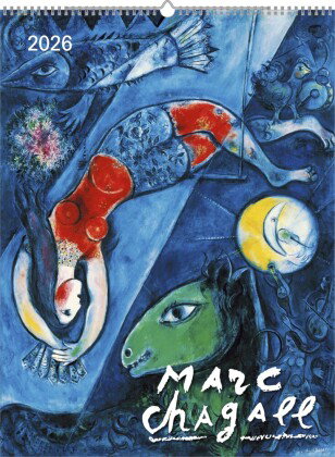 Alpha Edition - Marc Chagall 2026 - Kunstkalender 42×56 cm im 5-Farbdruck mit Meisterwerken des Expr