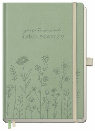 Wochen-Notiz-Timer Classic 26/27 A5 17 Monate [Fine Flowers Salbei]