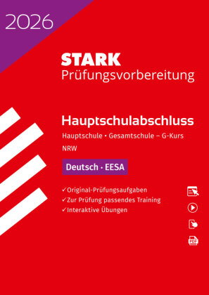 STARK Deutsch G-Kurs - Hauptschulabschluss (EESA) 2026 NRW - Prüfungsvorbereitung, m. 1 Buch, m. 1 B