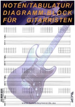 Noten/Tabulatur/Diagramm-Block für Gitarristen