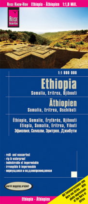 Reise Know-How Landkarte Äthiopien, Somalia, Eritrea, Dschibuti / Ethiopia, Somalia, Djibouti, Eritr