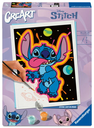 CreArt, Malen nach Zahlen Adults Trend - Disney Stitch: Verloren im All