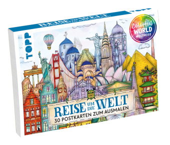 Colorful World Weltreise - Der Postkartenblock