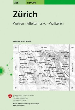 Landeskarte der Schweiz Zürich
