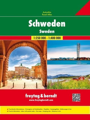 Freytag & Berndt Autoatlas Schweden, 1:250.000/1:400.000. Road Atlas Sweden
