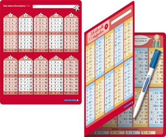 Das kleine 1x1 / Ich übe alle 1x1-Aufgaben, 2 Übungstafeln mit Stift