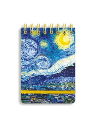 Notizblock mit Spiralbindung: Vincent van Gogh, Sternennacht