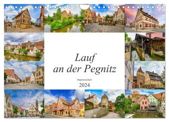 Lauf an der Pegnitz Impressionen (Wandkalender 2024 DIN A4 quer), CALVENDO Monatskalender