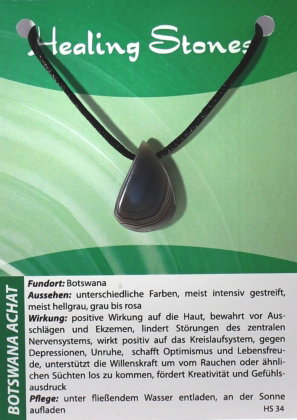 Botswana Achat Maxicard Healing Stones, R143-34