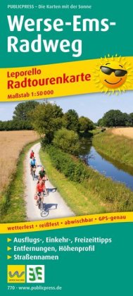 PublicPress Leporello Radtourenkarte Werse-Ems-Radweg