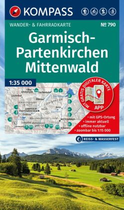 KOMPASS Wanderkarte 790 Garmisch-Partenkirchen, Mittenwald 1:35.000