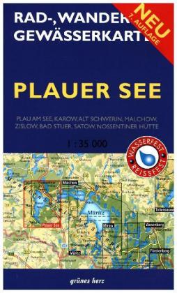 Rad-, Wander- und Gewässerkarte Plauer See