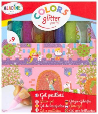 9 Glitter-Glue Stifte Pastel
