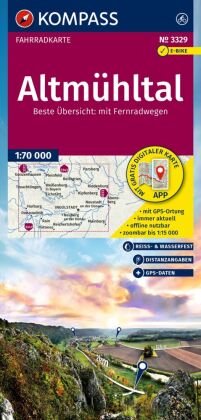 KOMPASS Fahrradkarte 3329 Altmühltal 1:70.000