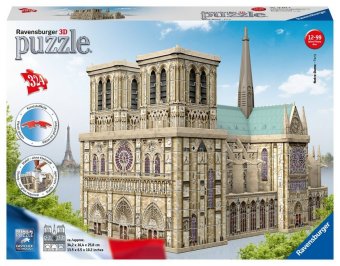 Ravensburger 3D Puzzle 12523 - Cathédrale Notre-Dame de Paris - 324 Teile - Notre-Dame zum selber Pu