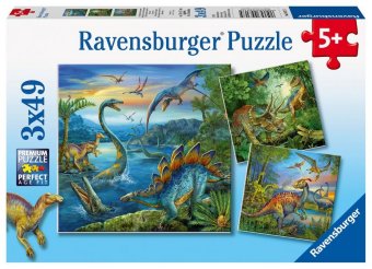 Kinderpuzzle 3x49 Teile - Faszination Dinosaurier