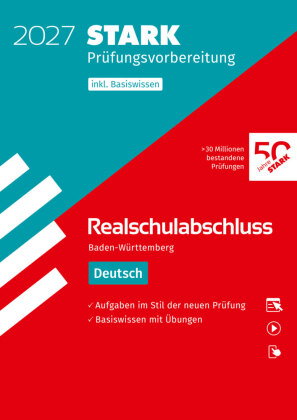 STARK Deutsch - Realschulabschluss 2027 BW - Prüfungsvorbereitung inkl. Basistraining, m. 1 Buch, m.