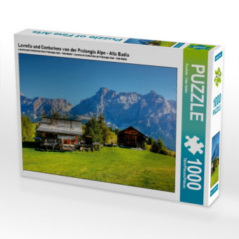 CALVENDO Puzzle Lavrella und Conturines von der Pralongia Alpe - Alta Badia | 1000 Teile Lege-Größe