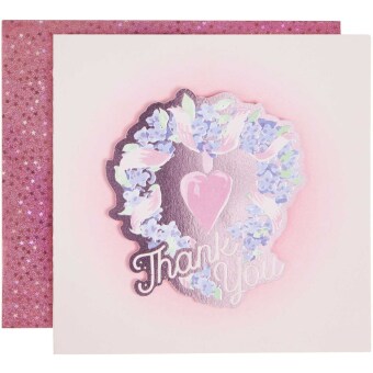 3D-Grußkarte La Vie en Rose, Thank You, 14 x 14 cm FSC MIX