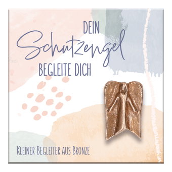 Engel-Plakette aus Bronze - Dein Schutzengel begleite dich