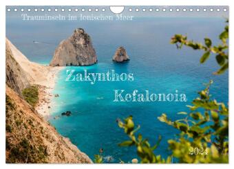 Zakynthos und Kefalonia Trauminseln im Ionischen Meer (Wandkalender 2024 DIN A4 quer), CALVENDO Mona