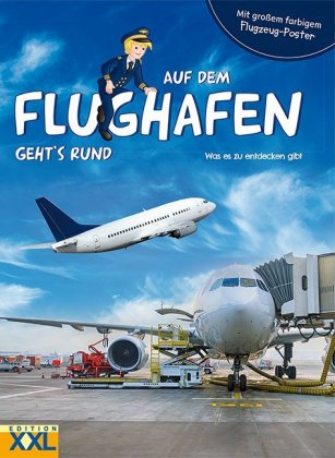Auf dem Flughafen geht's rund, m. Flugzeug-Poster